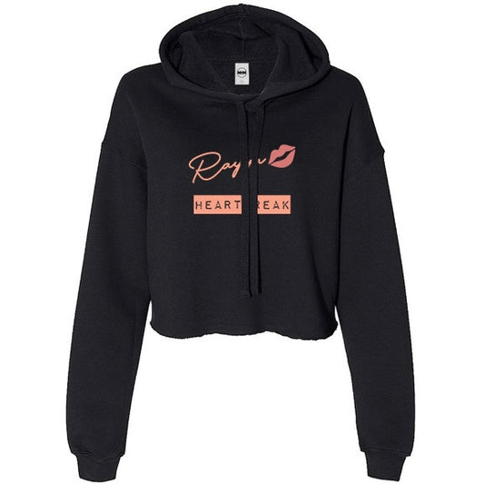 RAYYA heartbreak fleece crop hoodie